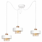 Lampa sufitowa pająk Maya 3 biały z miedzią 2253BM ROMIR