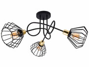 Lampa sufitowa stylowa czarna ze złotem 3 Kali 1413cz LOFT LED (1) ROMIR