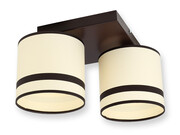 Lampa sufitowa plafon żyrandol 2 abażury walec ROMIR