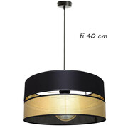 Lampa wisząca pająk Electra 7151/3-Z abażur czarny ze złotem fi 40 cm ROMIR