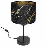 Lampka nocna Lava Lux czarno-złota | Designerska lampka stołowa do sypialni, salonu, gabinetu | Produkt polski ROMIR