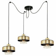 Lampa sufitowa pająk 3 Maya 2253-Z-LUX czarny ze złotem ROMIR