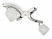 Lampa sufitowa Zuza biało czarna 2 klosze walec 942bcw ROMIR