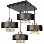 Lampa sufitowa 4 Maya 2254-Z czarna ze złotem ROMIR