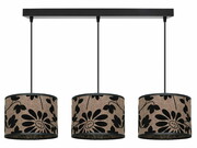Lampa sufitowa Zaya 1753/2 abażury czarny zamsz na lnie ROMIR