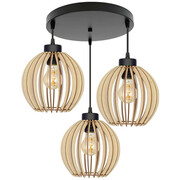 Lampa sufitowa Natural 8026 abażury z drewna ROMIR