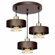 Lampa sufitowa 3 Maya 2256-BRZ brązowa ze złotem lub srebrem ROMIR