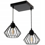 Lampa sufitowa Kali 2 klosze druciane z regulacją na kablu 1302k ROMIR