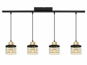 Lampa sufitowa 4 Kaya 2285-Z czarna ze złotem ROMIR
