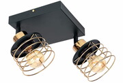 Plafon czarny ze złotem, srebrem lub miedzią 2 Maya 3128-Z na przegubach ROMIR