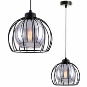 Lampa 1 sufitowa Paloma 4451/2-CS czarna ze srebrnym szkłem ROMIR