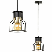 Lampa sufitowa 1 Pablo 3451/2-CZ czarna ze złotem ROMIR