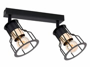 Lampa sufitowa 2 Pablo 3467-CZ czarna ze złotem na przegubach ROMIR