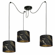 Lampa wisząca Lava Lux 3 – żyrandol typu pająk czarno-złoty | Lampa do salonu, sypialni, jadalni | Produkt polski ROMIR