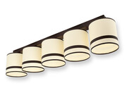 Lampa sufitowa plafon żyrandol 5 abażurów walec ROMIR