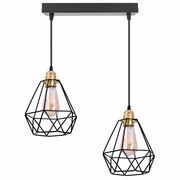 Lampa sufitowa 2 z abażurami drucianymi 2228 ROMIR