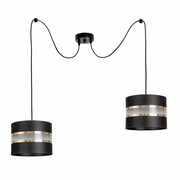 Stylowa lampa sufitowa Dada pająk 2 abażury walec 1712_02 ROMIR