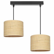 Żyrandol BALI 2 listwa – lampa sufitowa z rattanowymi abażurami 7427 ROMIR