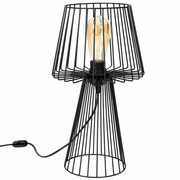 Lampa stołowa, nocna abażur 6010 abażur czarny z wzorem drewna ROMIR