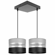 Stylowa lampa sufitowa Dada 2 abażury walce 1707 ROMIR