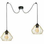 Lampa wisząca sufitowa pająk Kali Gold Typ:1202kz czarna ze złotem (1) ROMIR