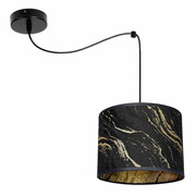 Lampa wisząca Lava Lux 1 – pająk czarno-złoty | Lampa z abażurem na długim przewodzie | Polski design ROMIR