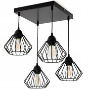 Lampa sufitowa Kali 4 klosze druciane z regulacją na kablu 1304k ROMIR
