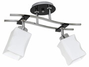 Lampa sufitowa, plafon czarna ze srebrem Derby 2xE27, 0789 Luminex