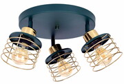Plafon granatowy ze srebrem, złotem lub miedzią 3 Maya 3126-GZ na przegubach ROMIR