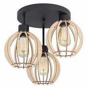 Lampa sufitowa żyrandol Rustica 8036-B abażury z drewna różne kolory ROMIR