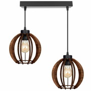 Lampa sufitowa żyrandol Rustica 8027-B abażury z drewna różne kolory ROMIR