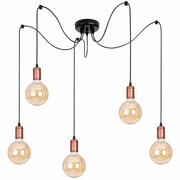 Lampa sufitowa pająk Gobi 5 LOFT 2220p + żarówki ROMIR