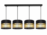 Lampa sufitowa Electra 7155-Z abażury czarne ze złotem ROMIR