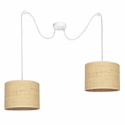 Żyrandol Pająk BALI 2 – lampa sufitowa z rattanowymi abażurami 7422-B biały ROMIR