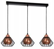 Lampa sufitowa Gama 3 klosze druciane 3w1 loft 1403k ROMIR