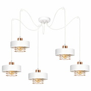Lampa sufitowa pająk Maya 5 biała z miedzią 2250BM ROMIR