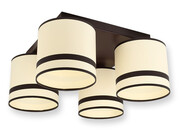 Lampa sufitowa plafon żyrandol 4 abażury walec ROMIR