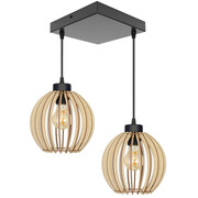 Lampa sufitowa Natural 8028 abażury z drewna ROMIR