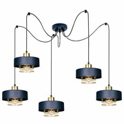 Lampa sufitowa pająk Maya 5 granatowy ze złotem, srebrem lub miedzią 2250-GZ ROMIR