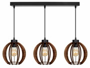 Lampa sufitowa żyrandol Rustica 8023/2-B abażury z drewna różne kolory ROMIR