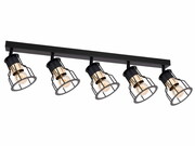 Lampa sufitowa 4 Pablo 3465-CZ czarna ze złotem na przegubach ROMIR
