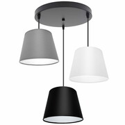 Stylowa lampa sufitowa Meba 3 abażury stożki na kablach 1616 ROMIR