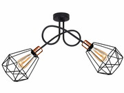 Lampa sufitowa stylowa czarna z miedzią 2 Balo 2282 LOFT ROMIR