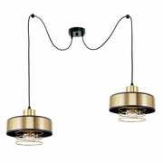 Lampa sufitowa pająk 2 Maya 2252-Z-LUX czarny ze złotem ROMIR