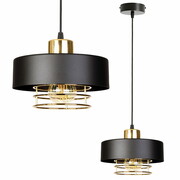 Lampa sufitowa z 1 kloszem Maya 2251/2-Z czarna ze złotem ROMIR