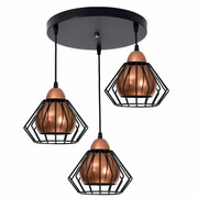 Lampa sufitowa Gama 3 klosze druciane 3w1 loft 1406k ROMIR