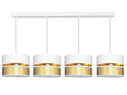 Lampa sufitowa Electra 7155-BZ abażury białe ze złotem ROMIR