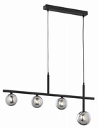 Lampa sufitowa, żyrandol czarny ze srebrem Neptun 4xG9 led, 1908JUP Jupiter