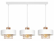 Lampa sufitowa loftowa 3 Maya 2253/2-BM biała z miedzią ROMIR