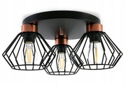 Lampa sufitowa Rega 3 klosze druciane loft 1303 ROMIR